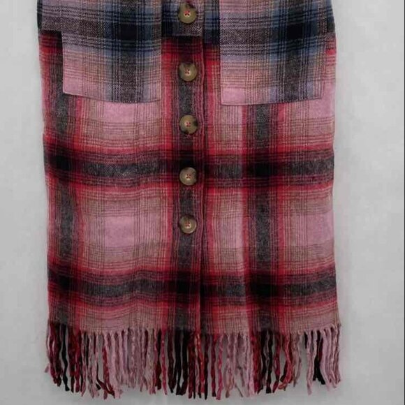 Maeve Fringed Plaid Mini Skirt - Picture 6 of 11